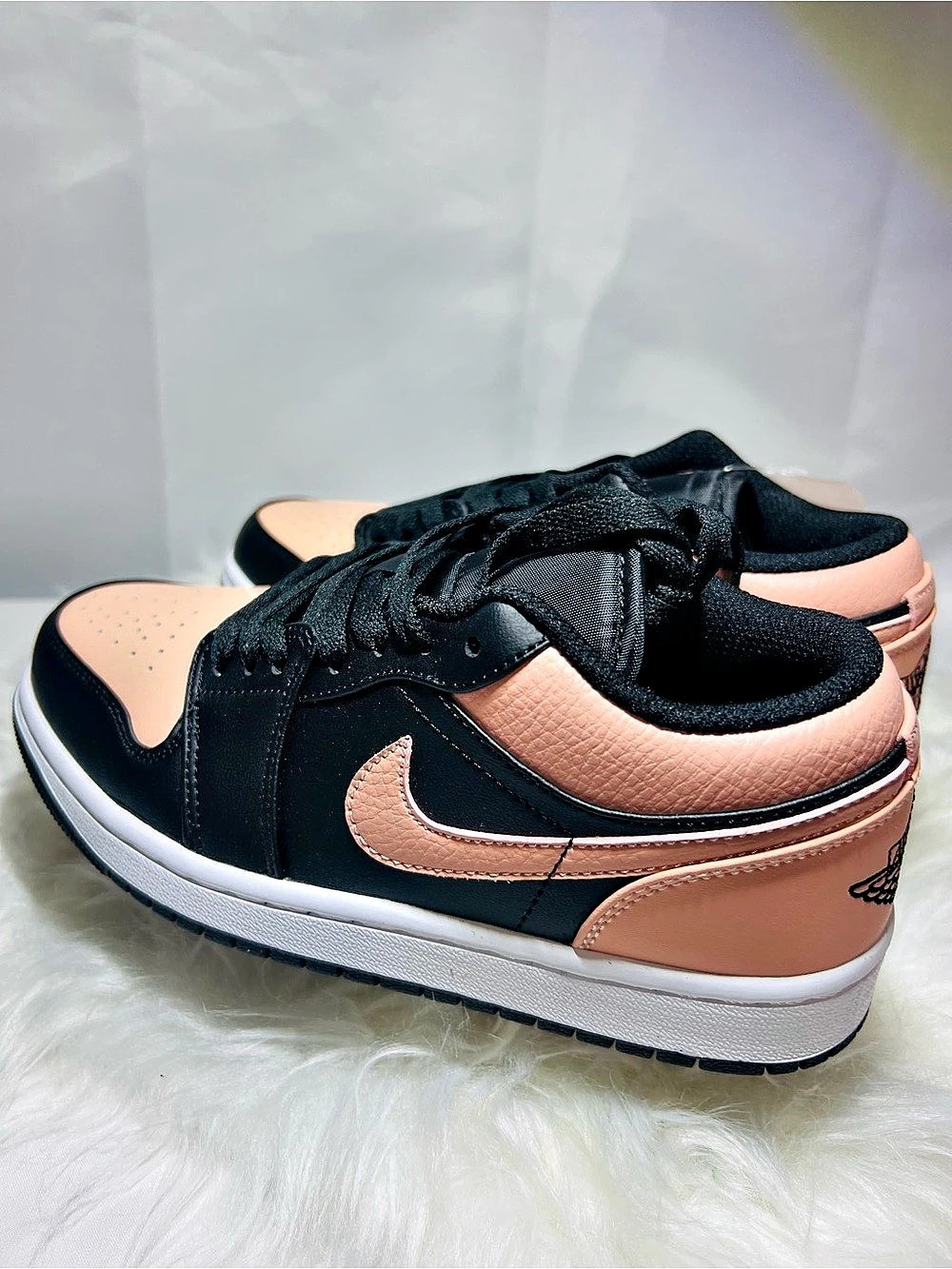 Jordan Air Jordan 1 Low Crimson Tint Pink & Black Sneakers